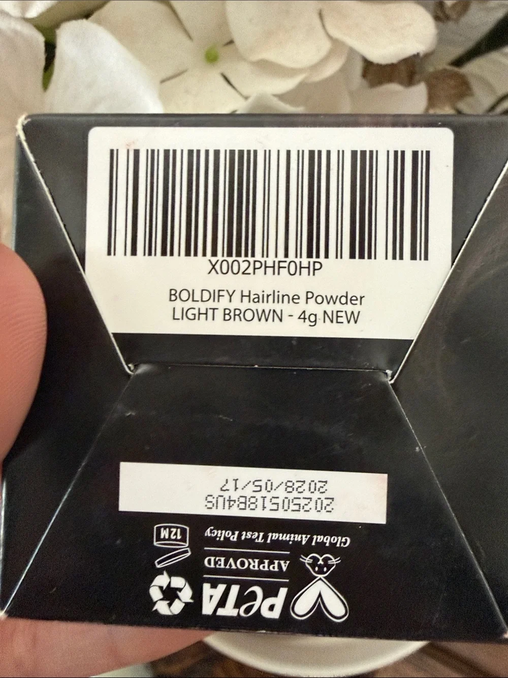 Boldify Hairline Powder Fills in Sparse Areas of Hair, Light Brown NIB exp. 5/28